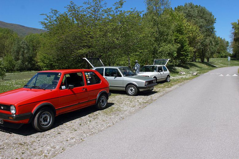 En route pour la Franche-Comté, regroupement et pause déjeuner.