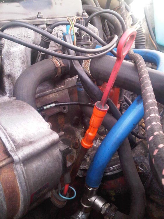 support de jauge + pipe à eau changée