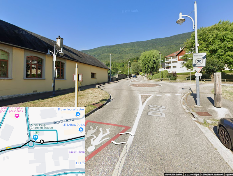 On note les détails de direction sur Google Maps