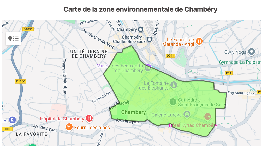 La zone basse émission de Chambéry