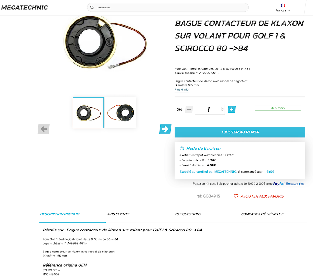 La bague chez Meca