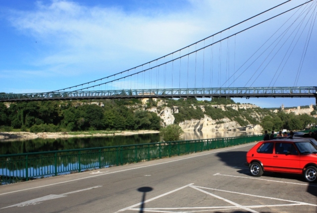 Le point de départ du dimanche matin, sur le rives de l'Ardèche